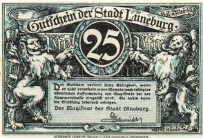 Német Birodalom/Weimari Köztársaság/Lüneburg 1920. 10Pf + 25Pf + 50Pf összesen: 3klf db, teljes sor ...
