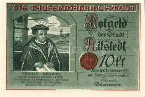 Német Birodalom/Weimari Köztársaság/Allstedt 1921. 10Pf + 25Pf + 50Pf (6x) összesen:8klf db, teljes sor T:I