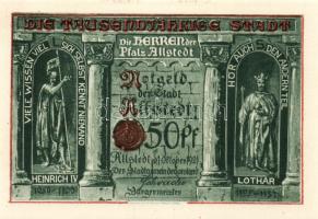 Német Birodalom/Weimari Köztársaság/Allstedt 1921. 10Pf + 25Pf + 50Pf (6x) összesen:8klf db, teljes ...