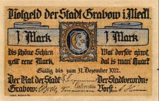 Német Birodalom/Weimari Köztársaság/Grabow D.N. 10Pf + 25Pf + 1M összesen:3klf db, teljes sor T:I