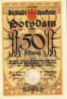 Német Birodalom/Weimari Köztársaság/Potsdam 1921. 50Pf (6x) összesen:6klf db, teljes sor T:I