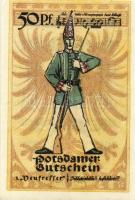 Német Birodalom/Weimari Köztársaság/Potsdam 1921. 50Pf (6x) összesen:6klf db, teljes sor T:I