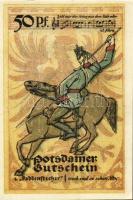 Német Birodalom/Weimari Köztársaság/Potsdam 1921. 50Pf (6x) összesen:6klf db, teljes sor T:I