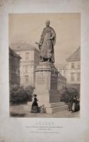 1869 József austriai főherczeg s Magyarország félszázados nádorának emlékoszlopa Pesten. Kőnyomatos kép 28x46 cm