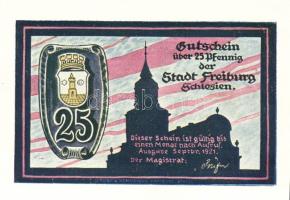 Német Birodalom/Weimari Köztársaság/Freiburg 1921. 10Pf + 25Pf (5x) + 50Pf (4x) összesen:10klf db, t...