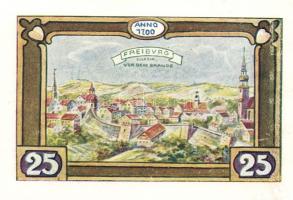 Német Birodalom/Weimari Köztársaság/Freiburg 1921. 10Pf + 25Pf (5x) + 50Pf (4x) összesen:10klf db, t...