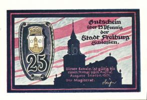 Német Birodalom/Weimari Köztársaság/Freiburg 1921. 10Pf + 25Pf (5x) + 50Pf (4x) összesen:10klf db, t...
