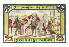 Német Birodalom/Weimari Köztársaság/Freiburg 1921. 10Pf + 25Pf (5x) + 50Pf (4x) összesen:10klf db, t...