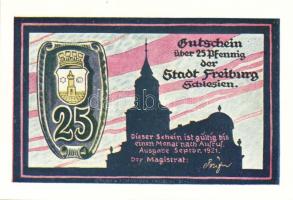 Német Birodalom/Weimari Köztársaság/Freiburg 1921. 10Pf + 25Pf (5x) + 50Pf (4x) összesen:10klf db, t...