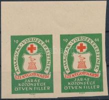 1944 20f Szentgotthárd, Magyar Vöröskereszt adománybélyegpár