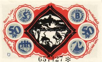 Német Birodalom/Weimari Köztársaság/Bielefeld 1921. 50Pf (6x) összesen:6klf db, teljes sor T:I