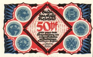 Német Birodalom/Weimari Köztársaság/Bielefeld 1921. 50Pf (6x) összesen:6klf db, teljes sor T:I