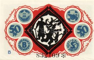 Német Birodalom/Weimari Köztársaság/Bielefeld 1921. 50Pf (6x) összesen:6klf db, teljes sor T:I