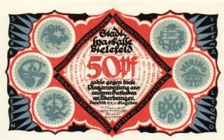 Német Birodalom/Weimari Köztársaság/Bielefeld 1921. 50Pf (6x) összesen:6klf db, teljes sor T:I