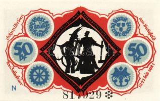 Német Birodalom/Weimari Köztársaság/Bielefeld 1921. 50Pf (6x) összesen:6klf db, teljes sor T:I