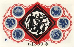 Német Birodalom/Weimari Köztársaság/Bielefeld 1921. 50Pf (6x) összesen:6klf db, teljes sor T:I