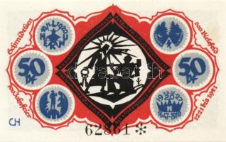 Német Birodalom/Weimari Köztársaság/Bielefeld 1921. 50Pf (6x) összesen:6klf db, teljes sor T:I