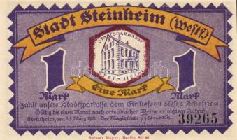 Német Birodalom/Weimari Köztársaság/Steinheim 1921. 25Pf + 50Pf + 1M összesen:3klf db, teljes sor T:...