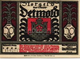 Német Birodalom/Weimari Köztársaság/Detmold 1920. 50Pf(10x) összesen:10klf db, teljes sor T:I