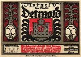 Német Birodalom/Weimari Köztársaság/Detmold 1920. 50Pf(10x) összesen:10klf db, teljes sor T:I