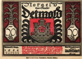 Német Birodalom/Weimari Köztársaság/Detmold 1920. 50Pf(10x) összesen:10klf db, teljes sor T:I