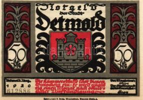 Német Birodalom/Weimari Köztársaság/Detmold 1920. 50Pf(10x) összesen:10klf db, teljes sor T:I