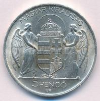 1939. 5P Ag "Horthy balra" kapszulában T:1- kis patina, kis ph. Adamo P8.2