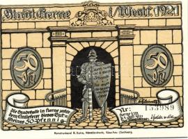 Német Birodalom/Weimari Köztársaság/Herne 1921. 50Pf(10x) összesen:10klf db, teljes sor T:I