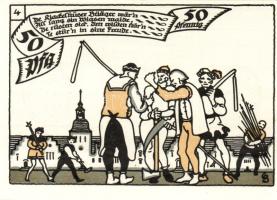 Német Birodalom/Weimari Köztársaság/Herne 1921. 50Pf(10x) összesen:10klf db, teljes sor T:I