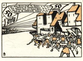 Német Birodalom/Weimari Köztársaság/Herne 1921. 50Pf(10x) összesen:10klf db, teljes sor T:I