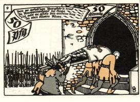 Német Birodalom/Weimari Köztársaság/Herne 1921. 50Pf(10x) összesen:10klf db, teljes sor T:I