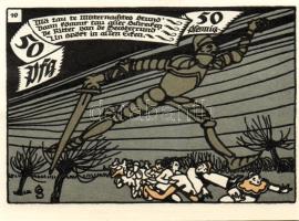 Német Birodalom/Weimari Köztársaság/Herne 1921. 50Pf(10x) összesen:10klf db, teljes sor T:I