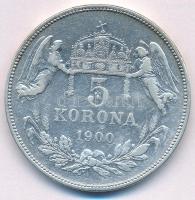 1900KB 5K Ag "Ferenc József" T:2 kis patina, kis ph. Adamo K7