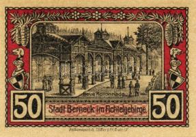 Német Birodalom/Weimari Köztársaság/Berneck 1921. 10Pf + 25Pf + 50Pf összesen:3klf db, teljes sor T:...