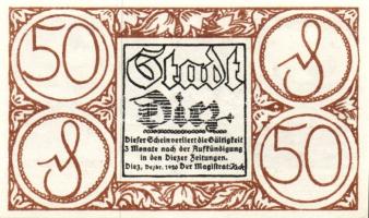 Német Birodalom/Weimari Köztársaság/Diez 1920. 10Pf + 25Pf + 50Pf összesen:3klf db, teljes sor T:I