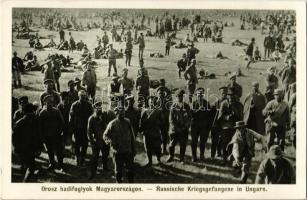 1914 Orosz hadifoglyok Magyarországon. Alexy felvétele / Russische Kriegsgefangene in Ungarn / WWI Austro-Hungarian K.u.K. military, Russian POWs (prisoners of war)