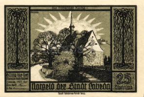 Német Birodalom/Weimari Köztársaság/Lobeda 1921. 25Pf (3x) + 50Pf (4x) összesen:7klf db, teljes sor ...