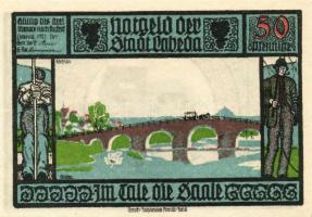 Német Birodalom/Weimari Köztársaság/Lobeda 1921. 25Pf (3x) + 50Pf (4x) összesen:7klf db, teljes sor ...