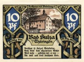 Német Birodalom/Weimari Köztársaság/Sulza 1921. 10Pf + 25Pf + 50Pf(2x) + 75Pf(2x) összesen:6klf db, ...