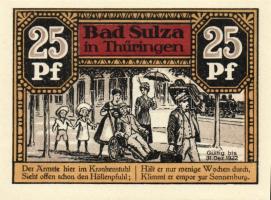 Német Birodalom/Weimari Köztársaság/Sulza 1921. 10Pf + 25Pf + 50Pf(2x) + 75Pf(2x) összesen:6klf db, ...