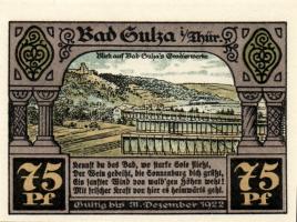 Német Birodalom/Weimari Köztársaság/Sulza 1921. 10Pf + 25Pf + 50Pf(2x) + 75Pf(2x) összesen:6klf db, ...