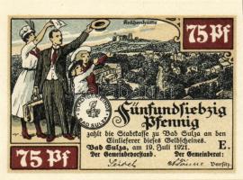 Német Birodalom/Weimari Köztársaság/Sulza 1921. 10Pf + 25Pf + 50Pf(2x) + 75Pf(2x) összesen:6klf db, ...