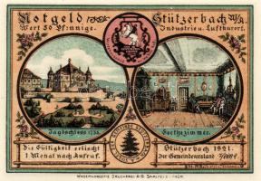 Német Birodalom/Weimari Köztársaság/Stützerbach 1921. 50Pf(5x) + 75Pf(2x) összesen:7klf db, teljes sor T:I