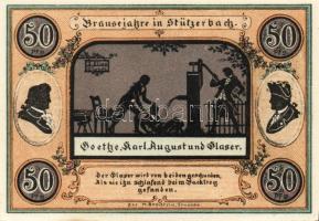 Német Birodalom/Weimari Köztársaság/Stützerbach 1921. 50Pf(5x) + 75Pf(2x) összesen:7klf db, teljes s...