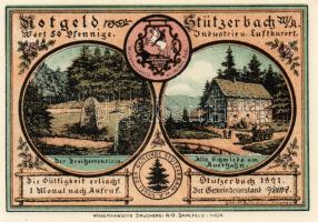 Német Birodalom/Weimari Köztársaság/Stützerbach 1921. 50Pf(5x) + 75Pf(2x) összesen:7klf db, teljes s...