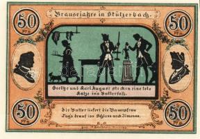 Német Birodalom/Weimari Köztársaság/Stützerbach 1921. 50Pf(5x) + 75Pf(2x) összesen:7klf db, teljes s...