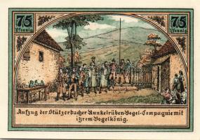 Német Birodalom/Weimari Köztársaság/Stützerbach 1921. 50Pf(5x) + 75Pf(2x) összesen:7klf db, teljes s...