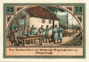 Német Birodalom/Weimari Köztársaság/Stützerbach 1921. 50Pf(5x) + 75Pf(2x) összesen:7klf db, teljes s...
