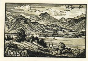 Német Birodalom/Weimari Köztársaság/Tegernsee 1921. 10Pf + 20Pf + 30Pf + 40Pf összesen:4klf db, telj...