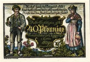 Német Birodalom/Weimari Köztársaság/Tegernsee 1921. 10Pf + 20Pf + 30Pf + 40Pf összesen:4klf db, telj...